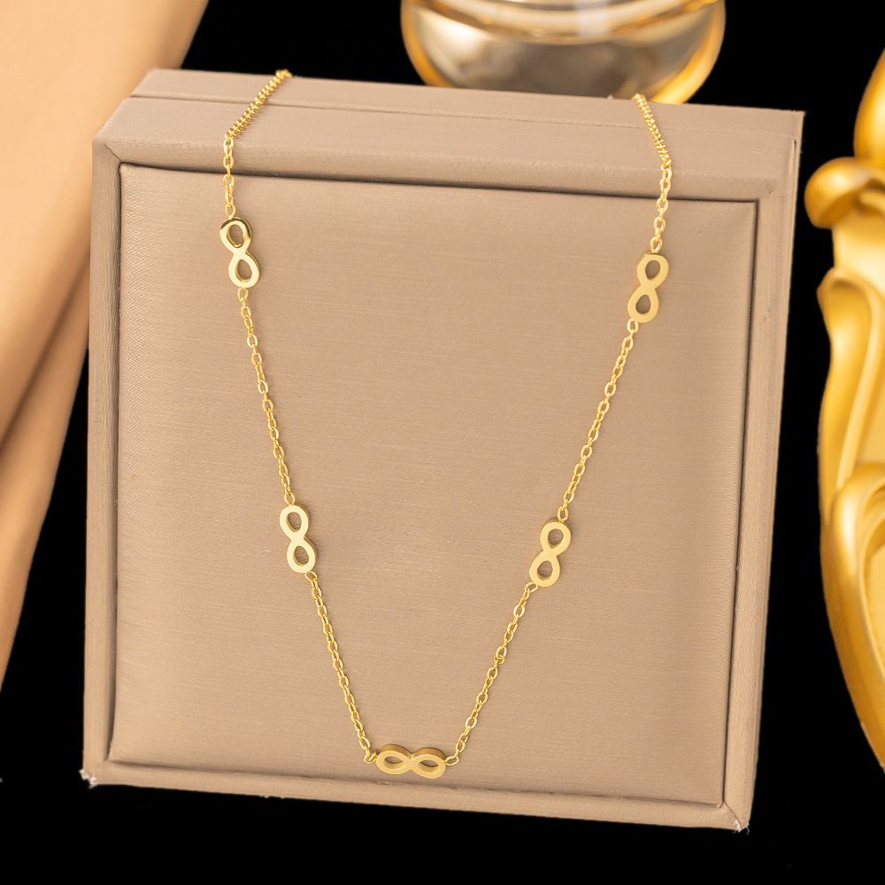 MYKI Gold-Plated Infinity Charm Necklace (MK908G-SSYI)