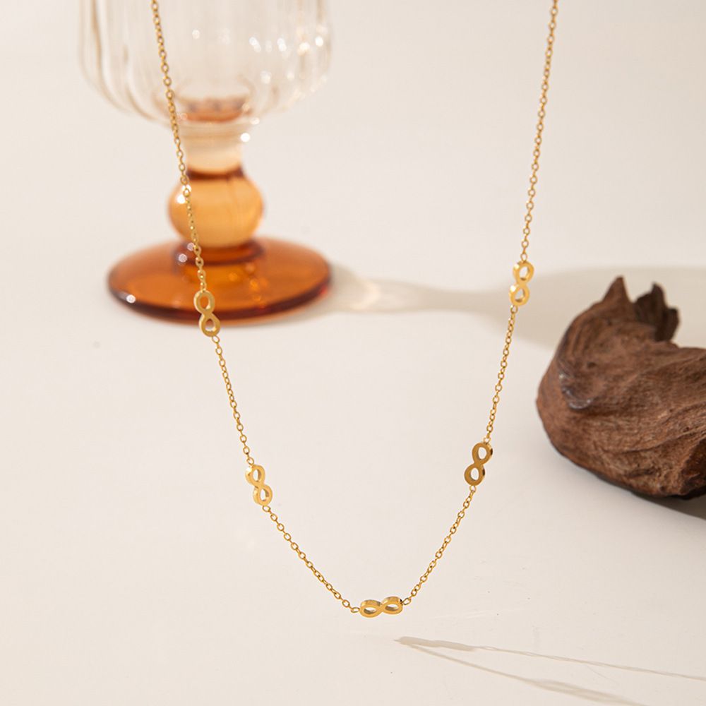 MYKI Gold-Plated Infinity Charm Necklace (MK908G-SSYI)