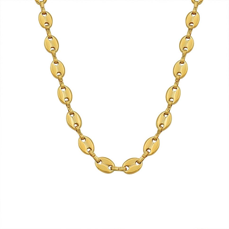 MYKI Chunky Gold Link Chain Necklace (MK913G-SSYI)