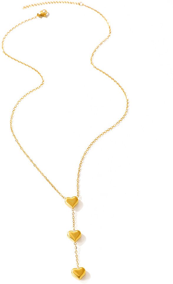MYKI Triple Heart Gold Y Necklace (MK917G-SSYI)