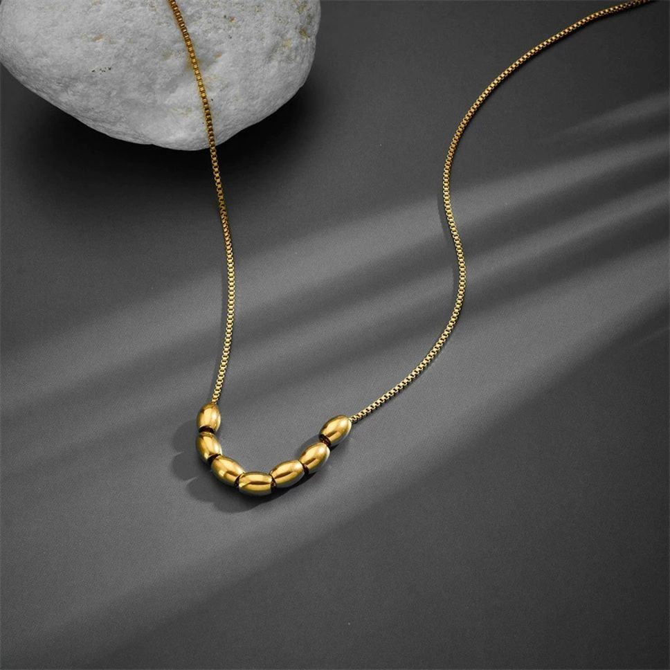 MYKI Anti-Tarnish Gold Plated Cowrie Shell Inspired Necklace (MK918G-SSYI)