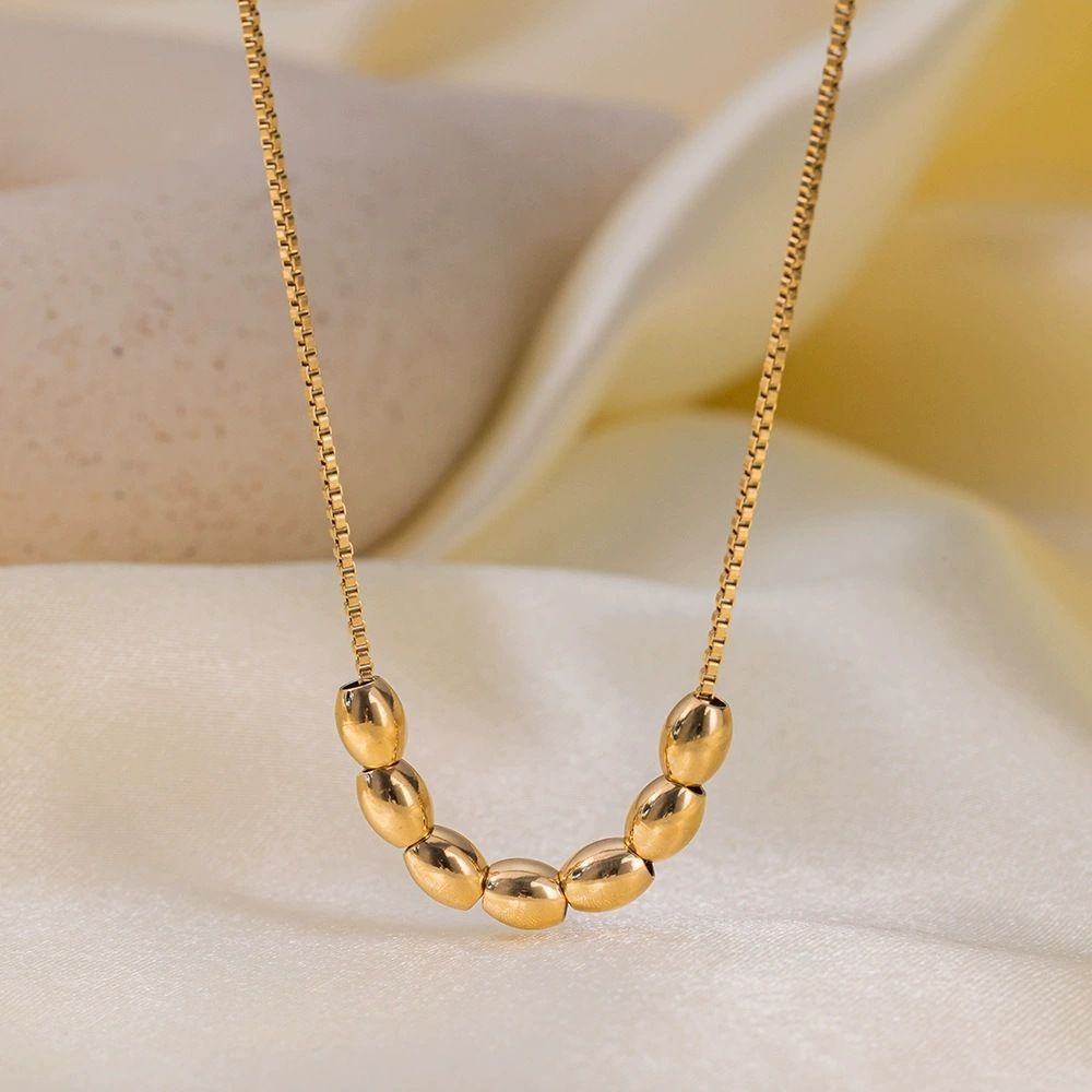MYKI Anti-Tarnish Gold Plated Cowrie Shell Inspired Necklace (MK918G-SSYI)