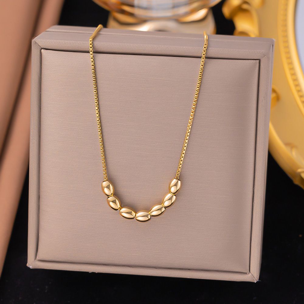 MYKI Anti-Tarnish Gold Plated Cowrie Shell Inspired Necklace (MK918G-SSYI)