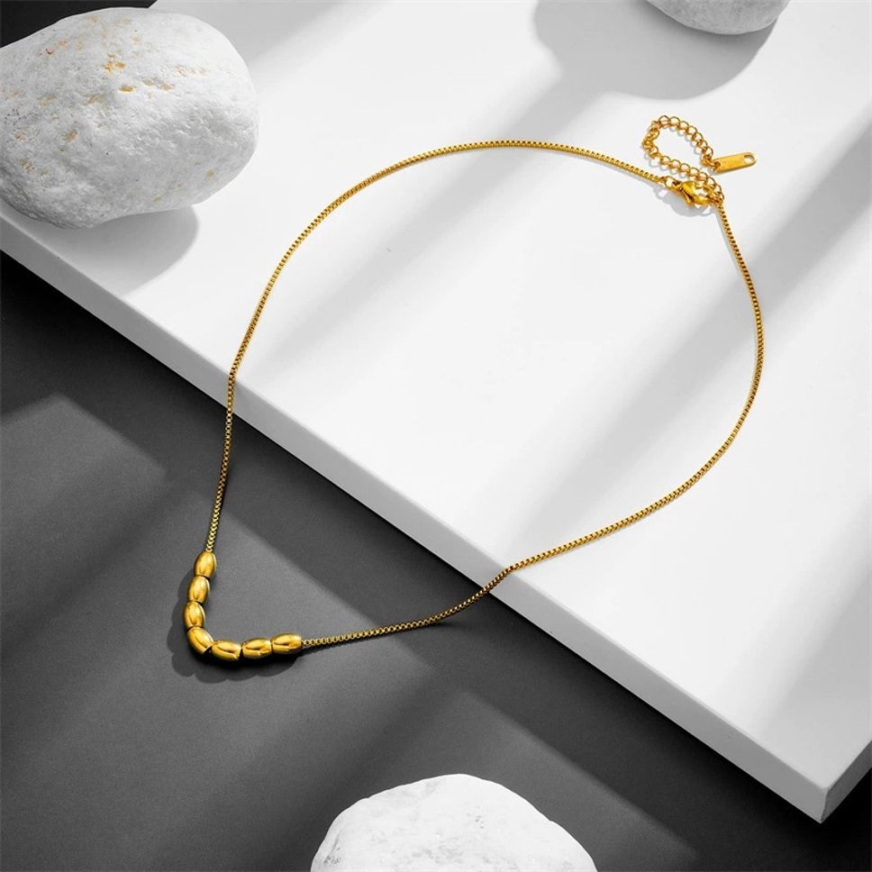 MYKI Anti-Tarnish Gold Plated Cowrie Shell Inspired Necklace (MK918G-SSYI)