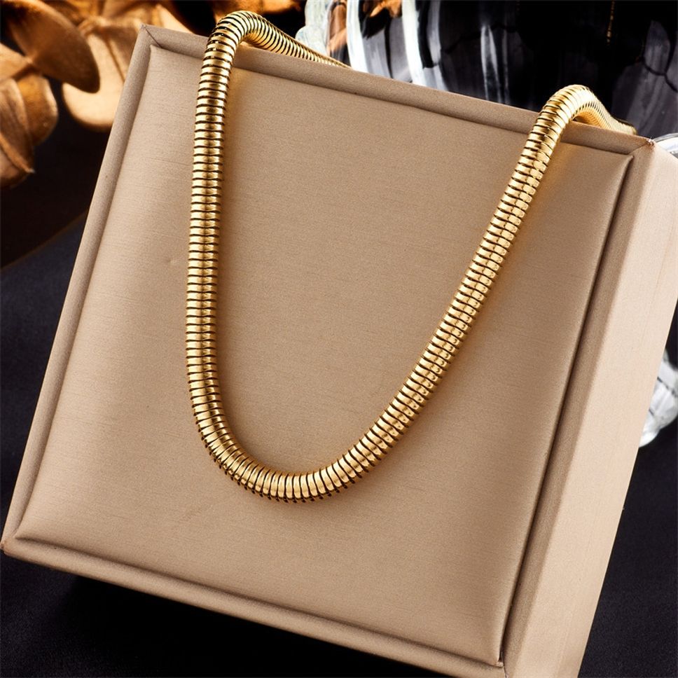 MYKI Anti-Tarnish Gold Snake Chain Necklace (MK942G-SSYI)