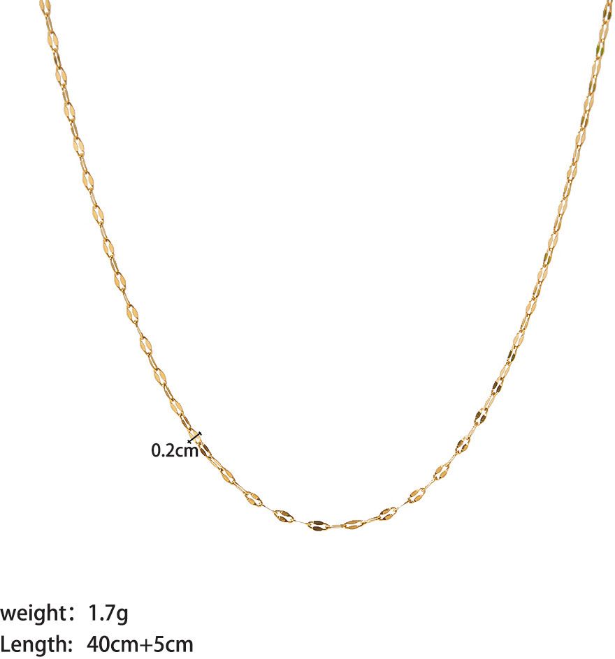 MYKI Anti-Tarnish Minimal Gold Link Chain Necklace (MK949G-SSYI)