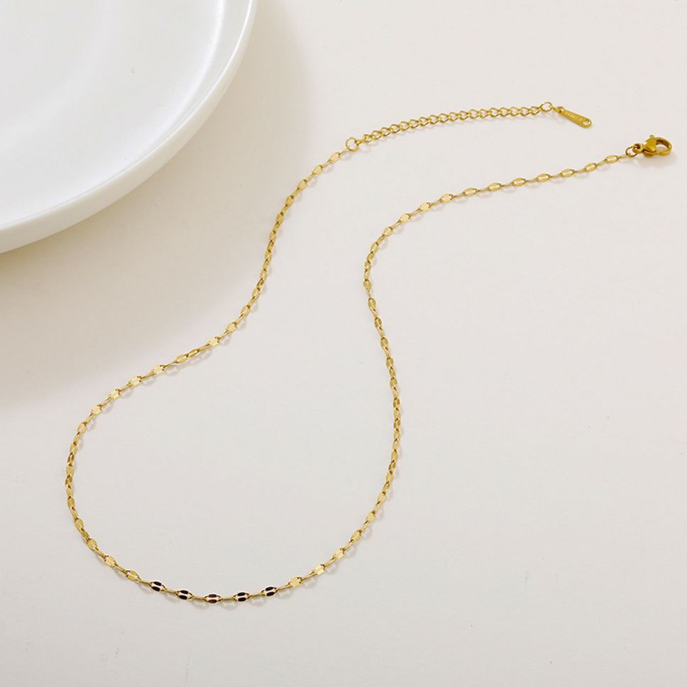 MYKI Anti-Tarnish Minimal Gold Link Chain Necklace (MK949G-SSYI)