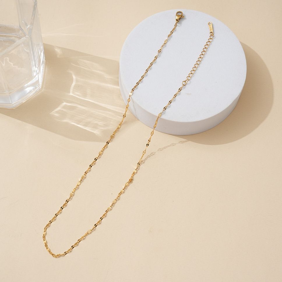 MYKI Anti-Tarnish Minimal Gold Link Chain Necklace (MK949G-SSYI)