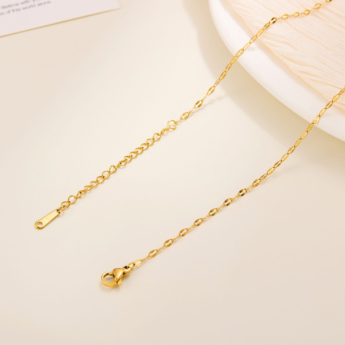 MYKI Anti-Tarnish Minimal Gold Link Chain Necklace (MK949G-SSYI)