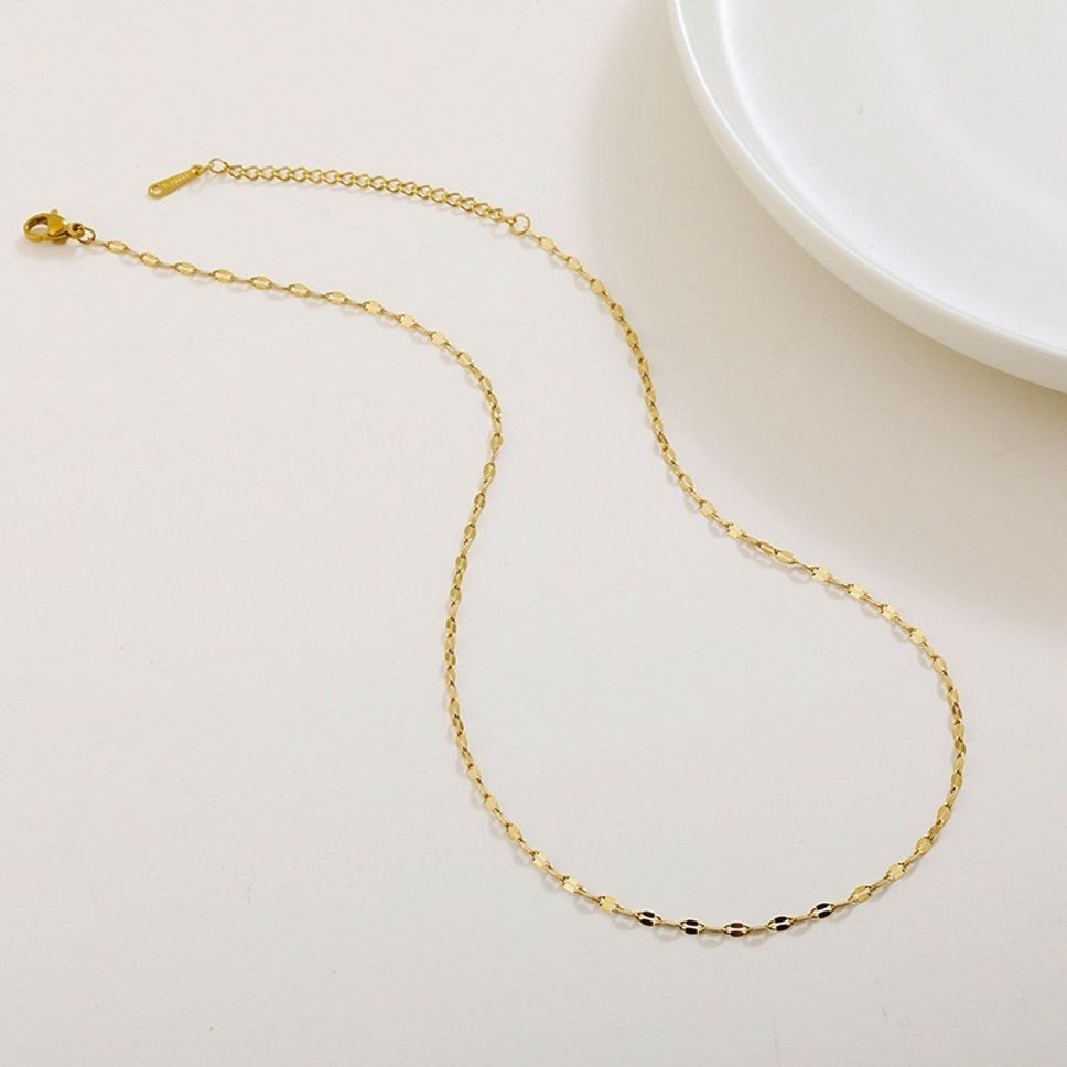 MYKI Anti-Tarnish Minimal Gold Link Chain Necklace (MK949G-SSYI)