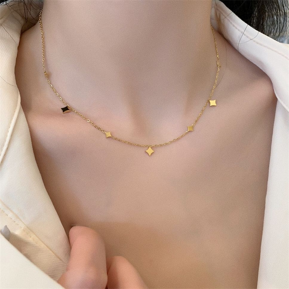 MYKI Anti-Tarnish Minimal Star Gold Necklace (MK959G-SSYI)
