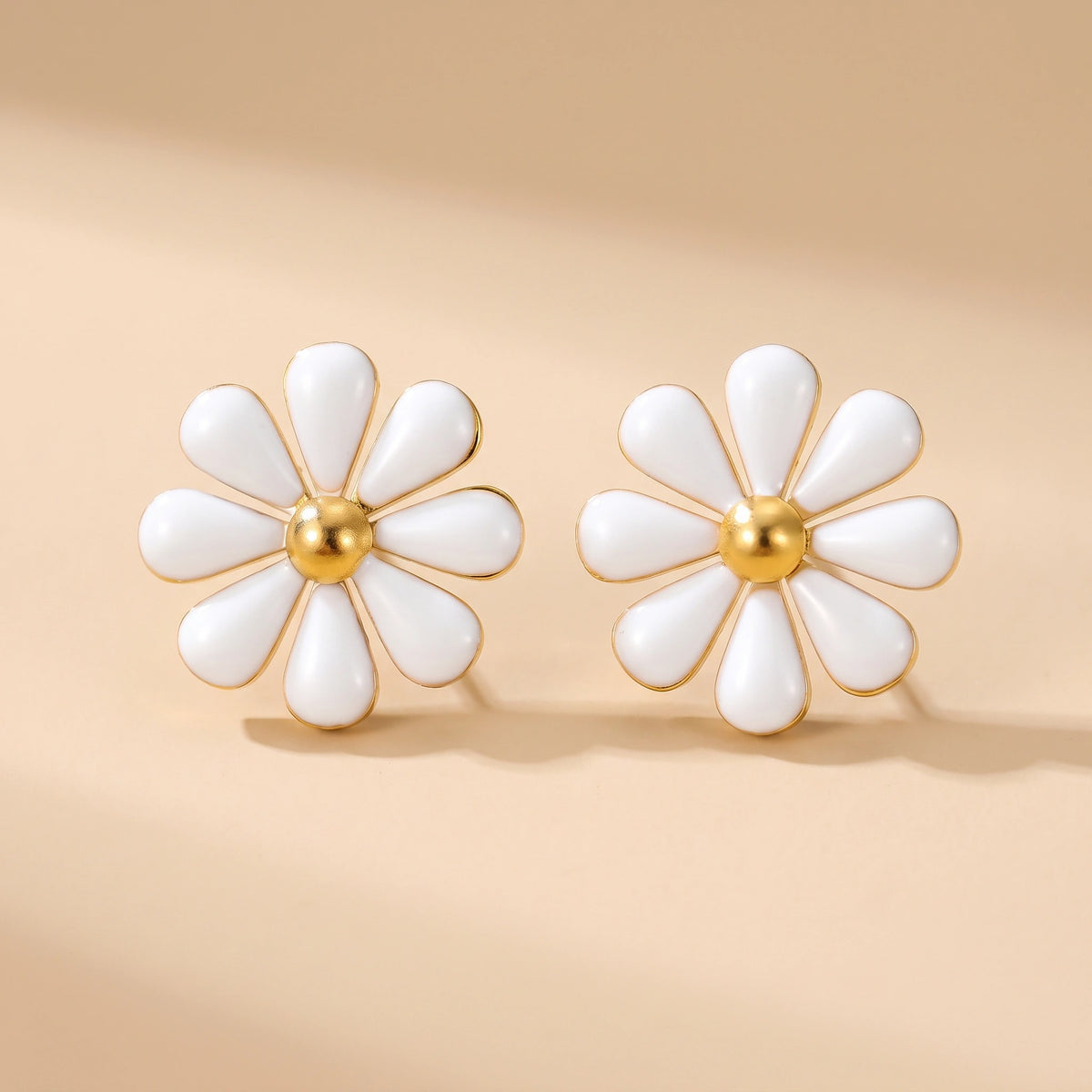 MYKI Gold Plated Anti Tarnish Daisy Flower Stud Earrings | MYKI (MKERCH1000G-SSYI)