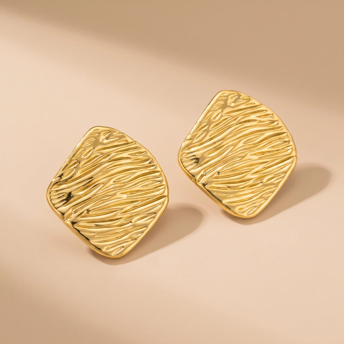 MYKI Textured Petal Anti Tarnish Earrings | MYKI (MKERCH1010-SSYI)