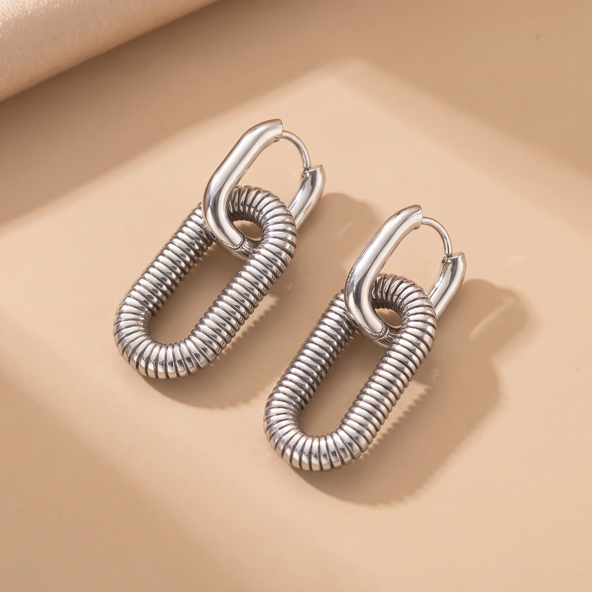 MYKI Coil Link Anti Tarnish Earrings | MYKI (MKERCH1025-SSYI)