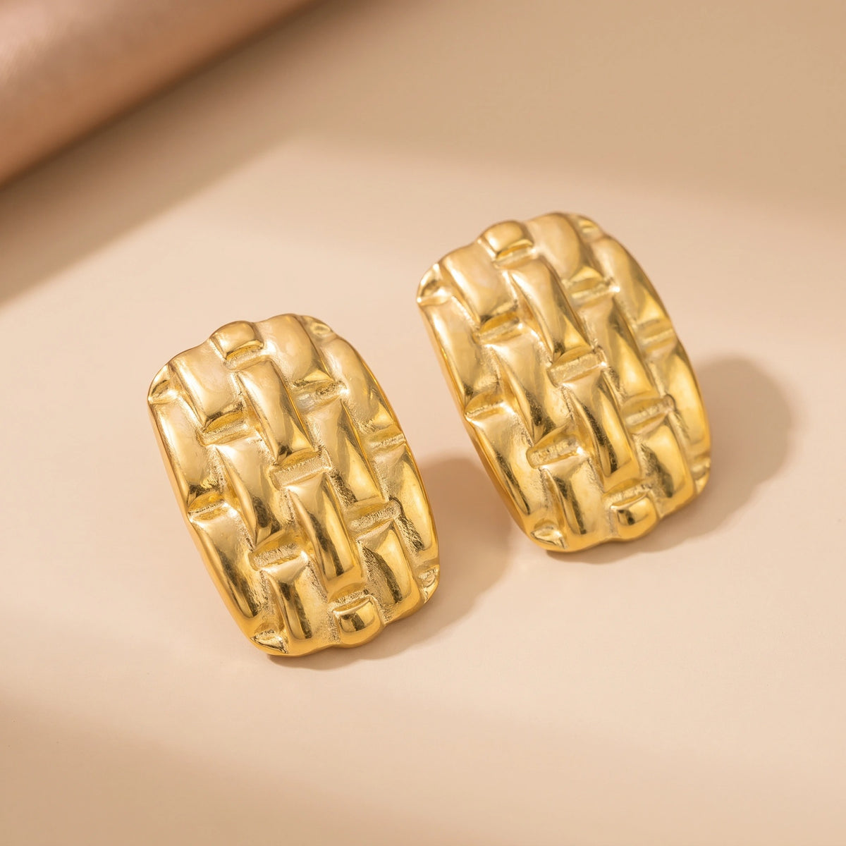MYKI Anti Tarnish Woven Texture Earrings | MYKI (MKERCH1029-SSYI)