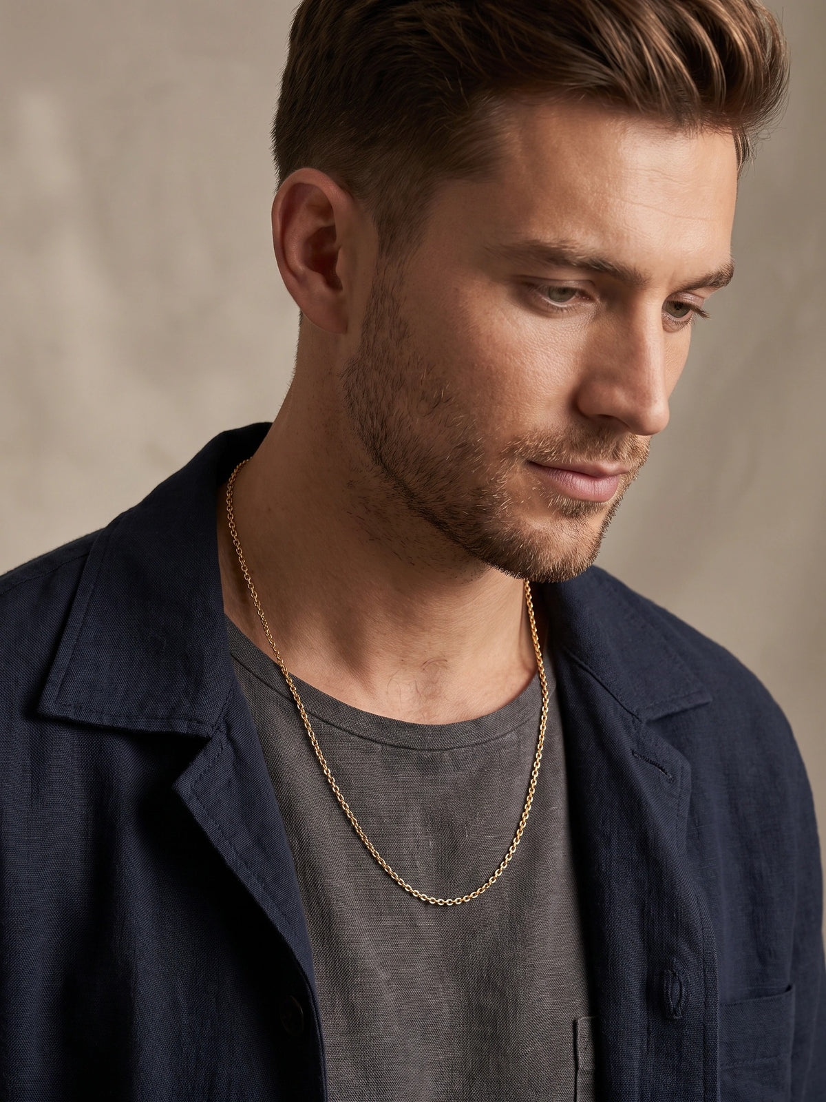 MYKI Beautiful Unisex Anchor Chain (MKMC109G)
