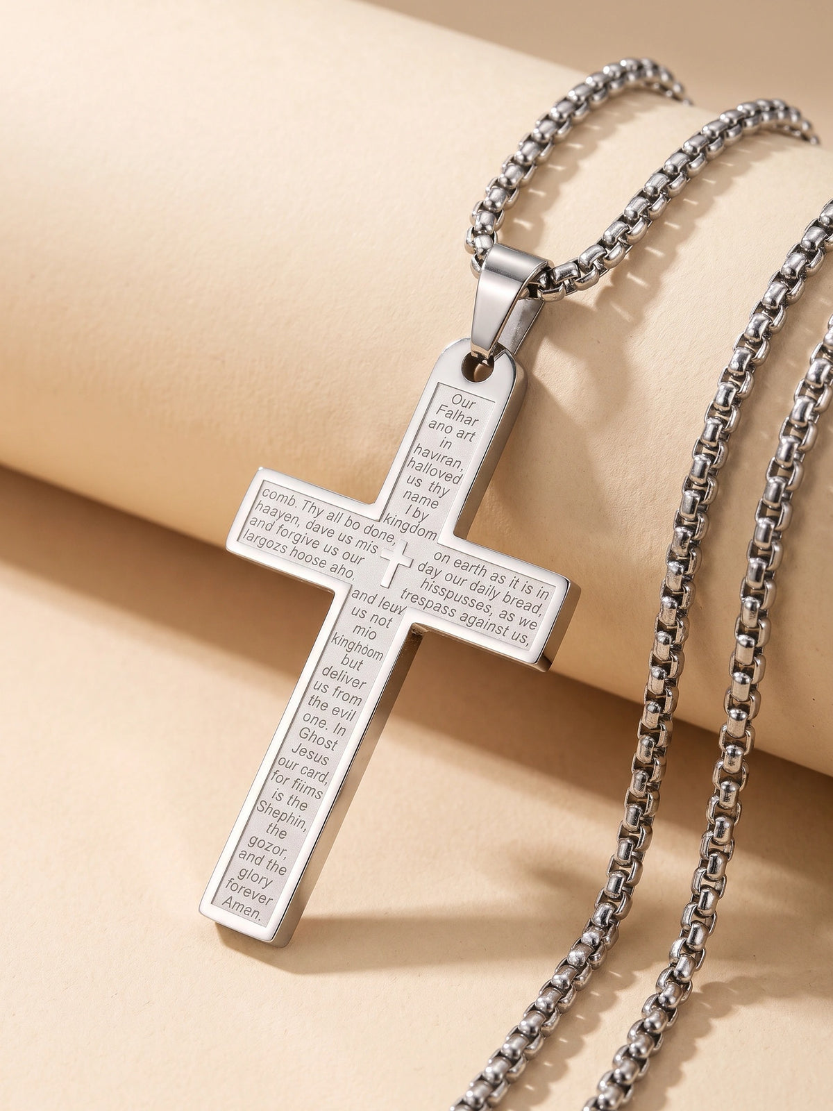 MYKI Anti-Tarnish Stainless Steel Cross Pendant Chain (MKMC113-MPC)
