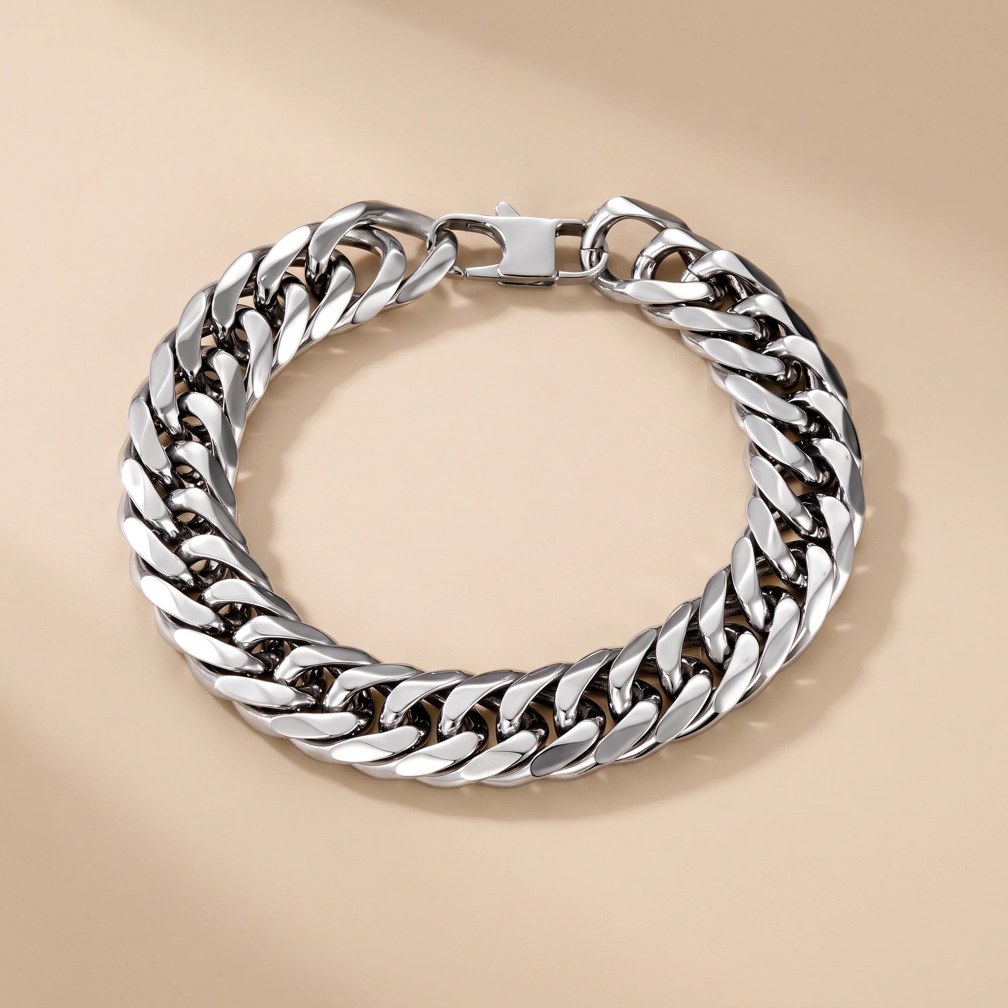 MYKI Bold & Sexy Personality Stud Chain Design Titanium Bracelet for Men (MKMBR116-162G)
