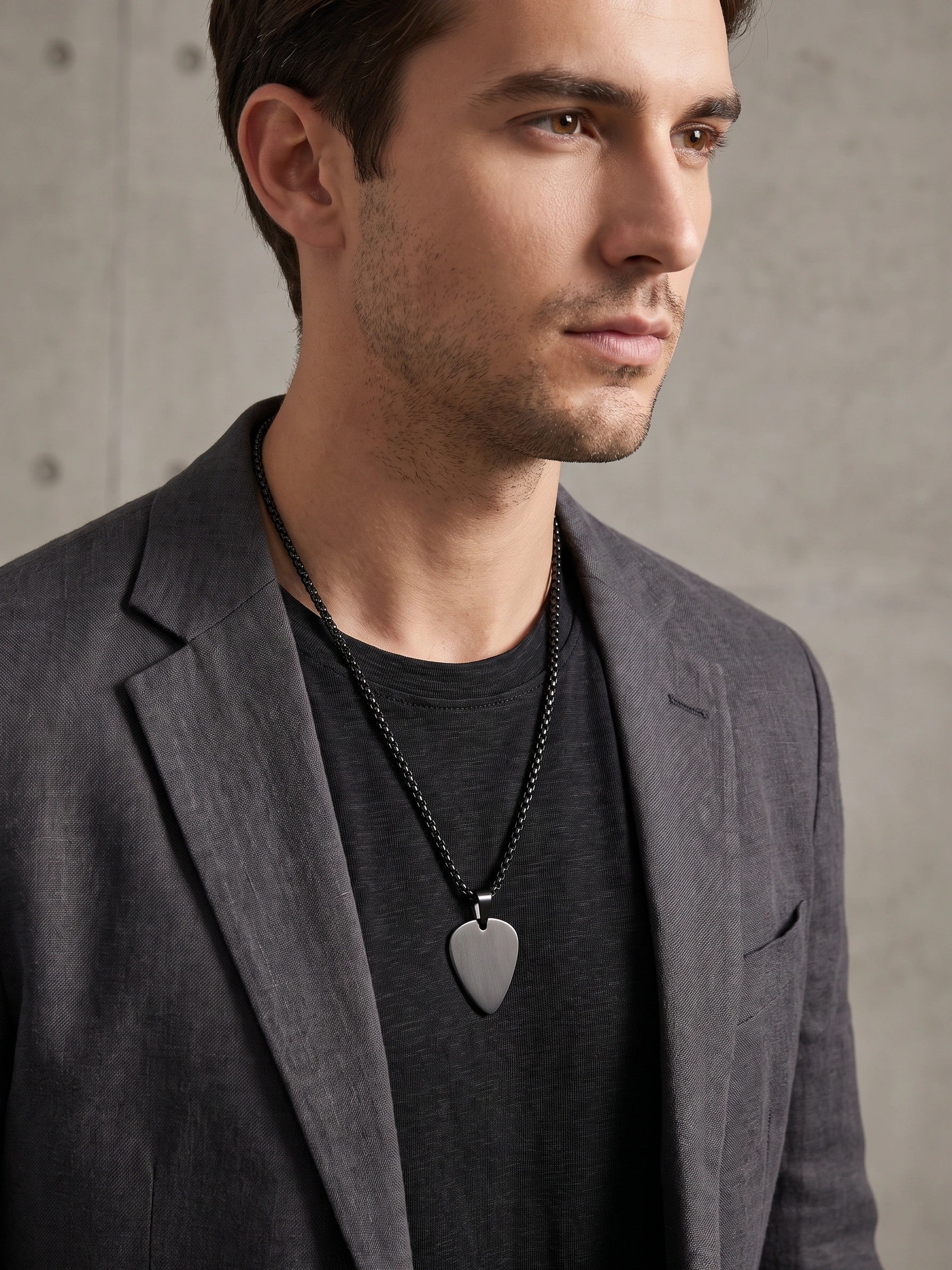 MYKI Anti-Tarnish Guitar Pick Pendant (MKMC117-MPC)