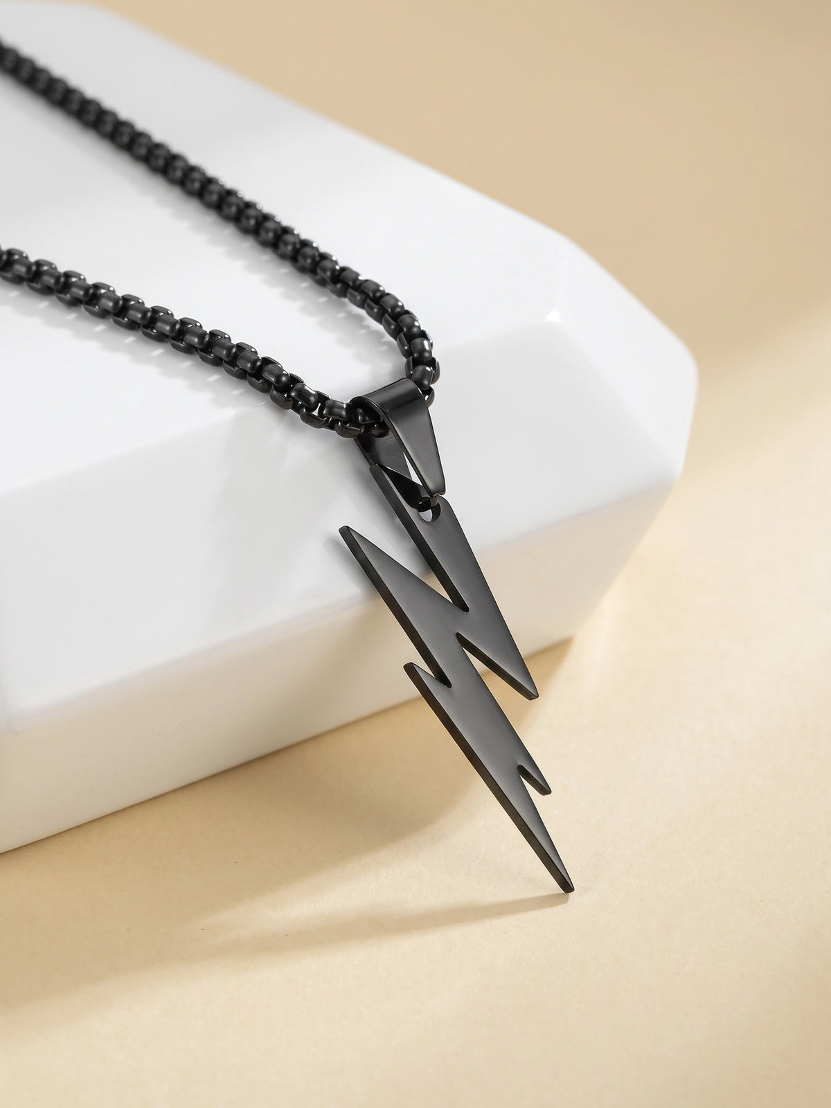 MYKI Anti-Tarnish Lightning Bolt Pendant Necklace (MKMC123-MPC)