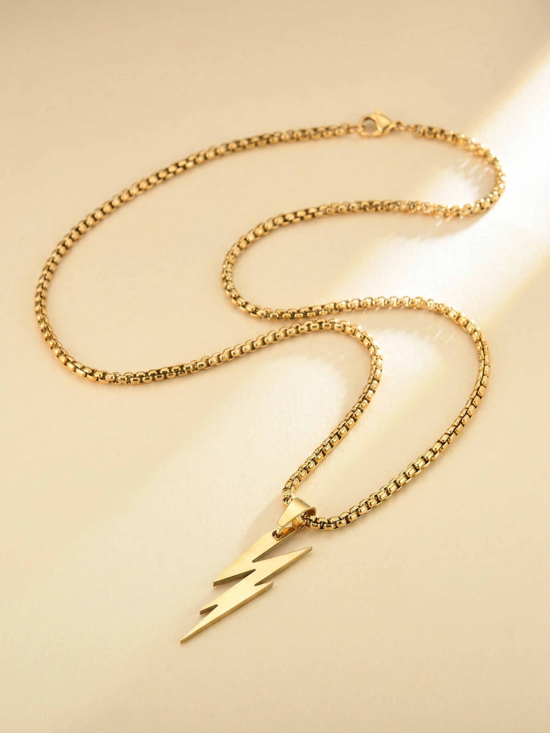 MYKI Anti-Tarnish Lightning Bolt Pendant Necklace (MKMC123-MPC)