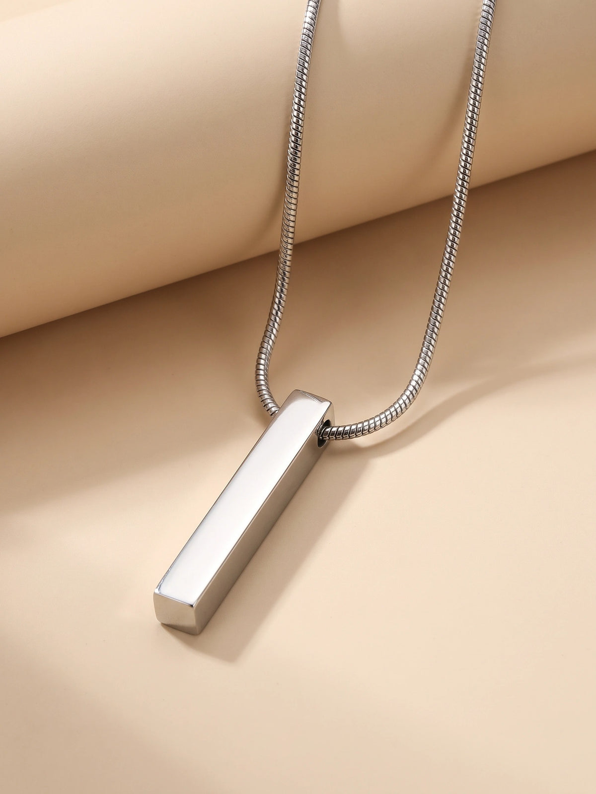 MYKI Anti-Tarnish Bar Stick Pendant Necklace (MKMC124-MPC)