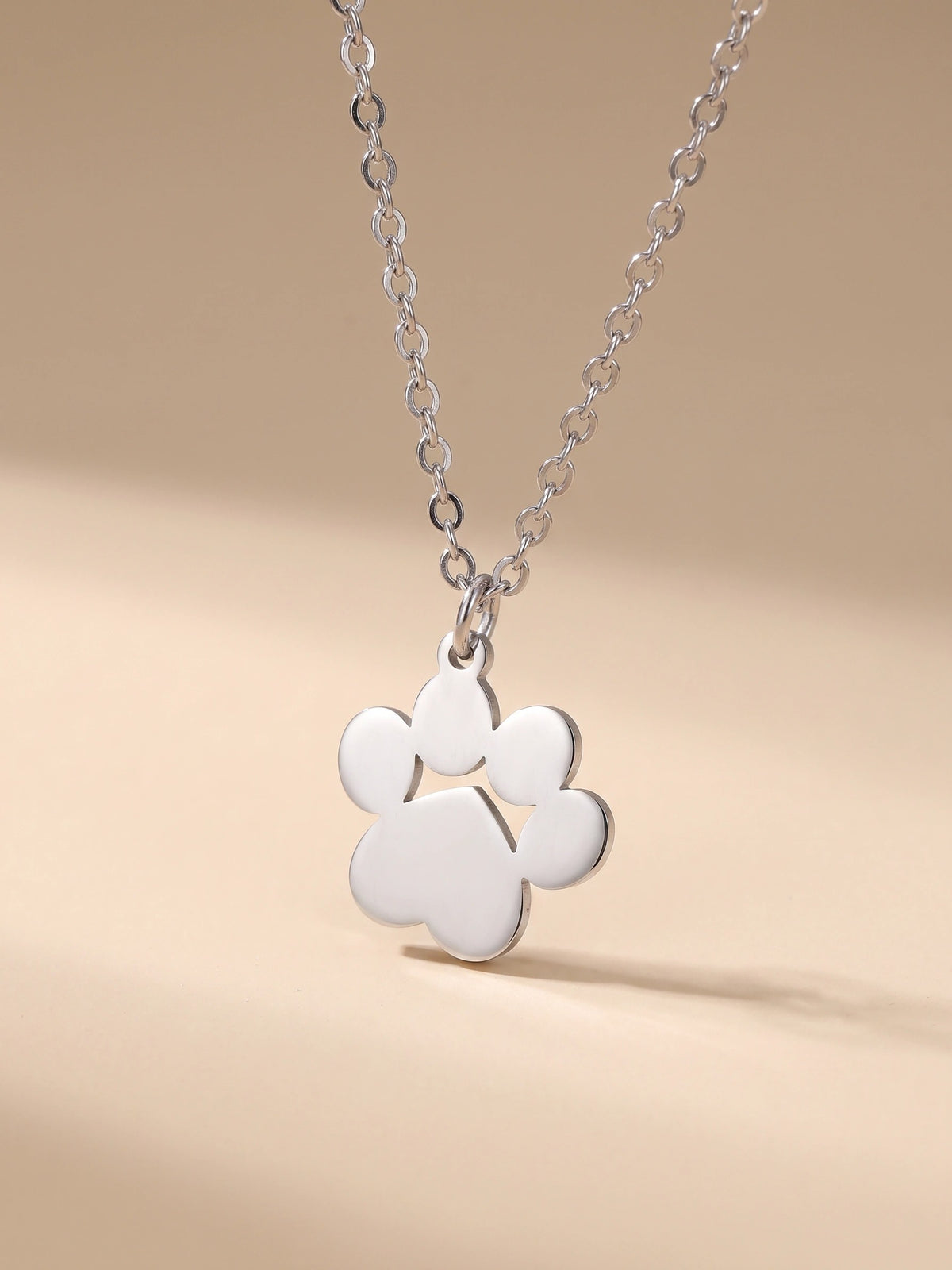 MYKI Anti-Tarnish Dog Pet Clover Pendant Necklace (MKMC125-MPC)