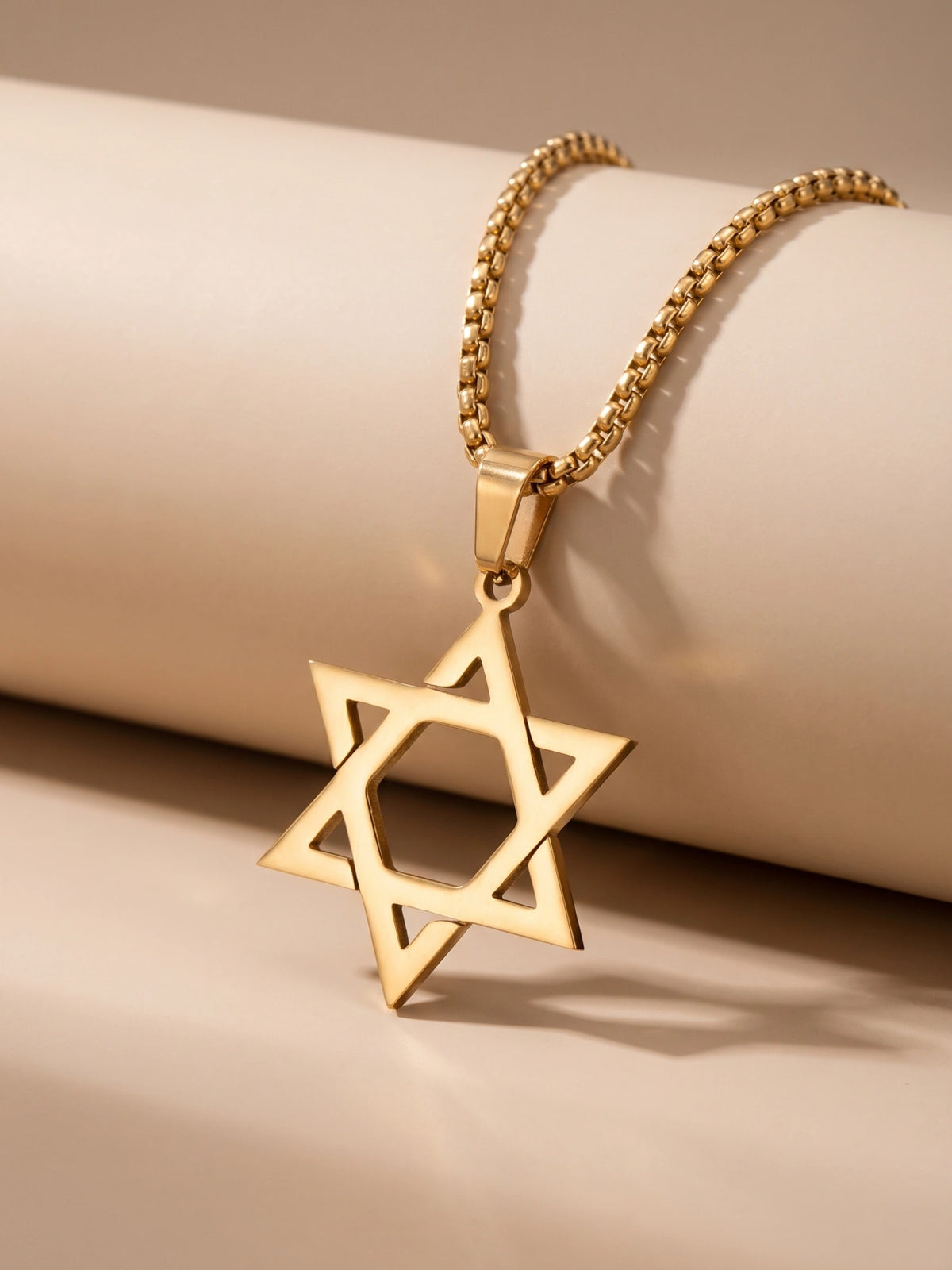 MYKI Anti-Tarnish Star of David Pendant Necklace (MKMC129-MPC)