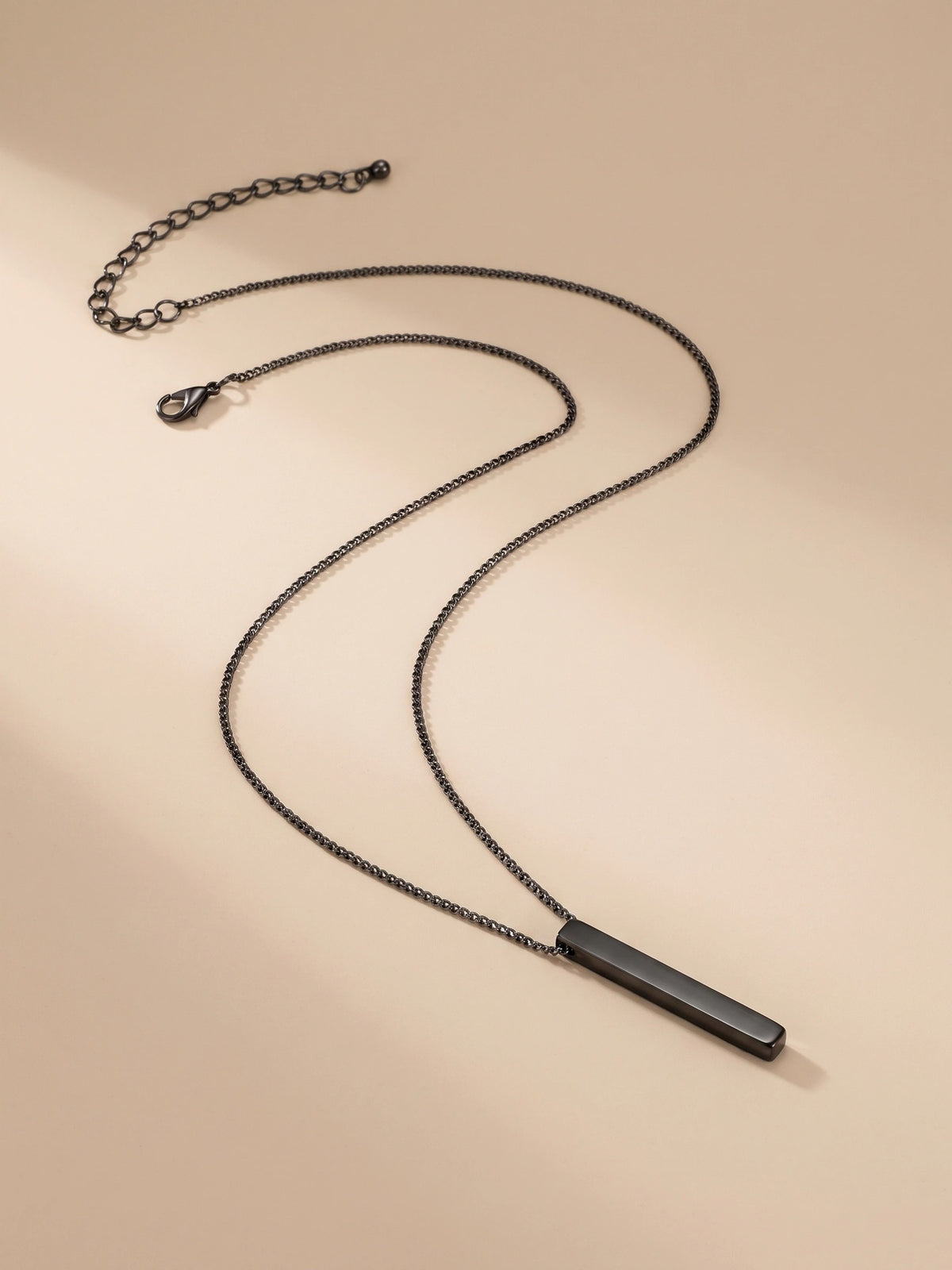 MYKI Anti-Tarnish Textured Bar Pendant Necklace (MKMC135-MPC)