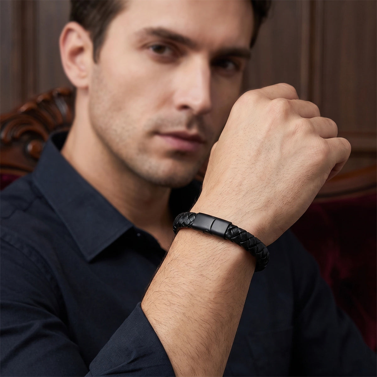 MYKI Classy Leather Bracelet (MKMBR146)