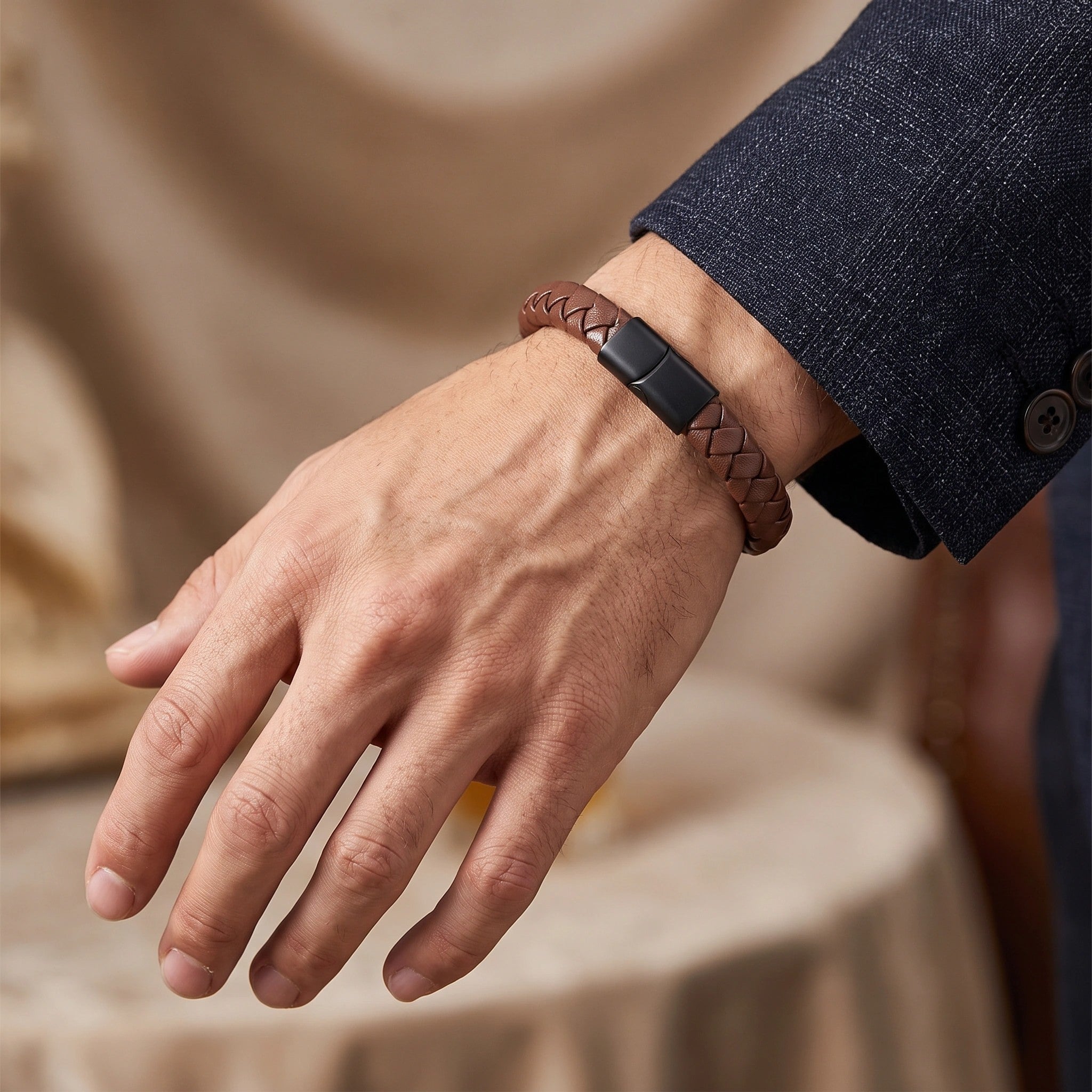 MYKI Classy Leather Bracelet (MKMBR146)