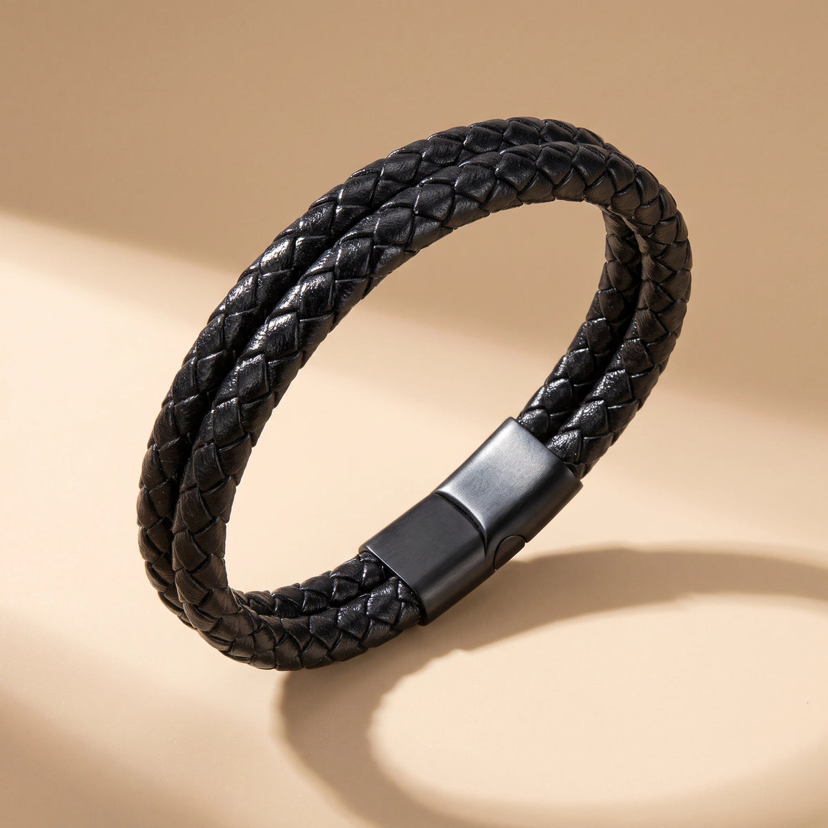 MYKI Stylish Layered Leather Bracelet (MKMBR147)