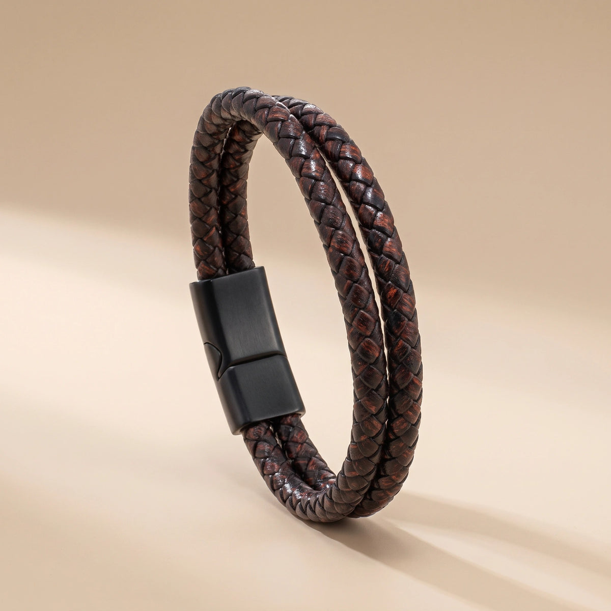 MYKI Stylish Layered Leather Bracelet (MKMBR147)