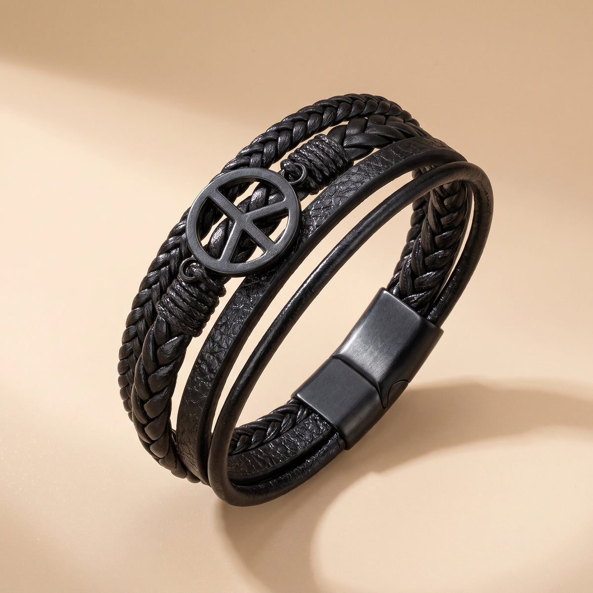 MYKI Stunning Multi Layered Leather Bracelet (MKMBR155)