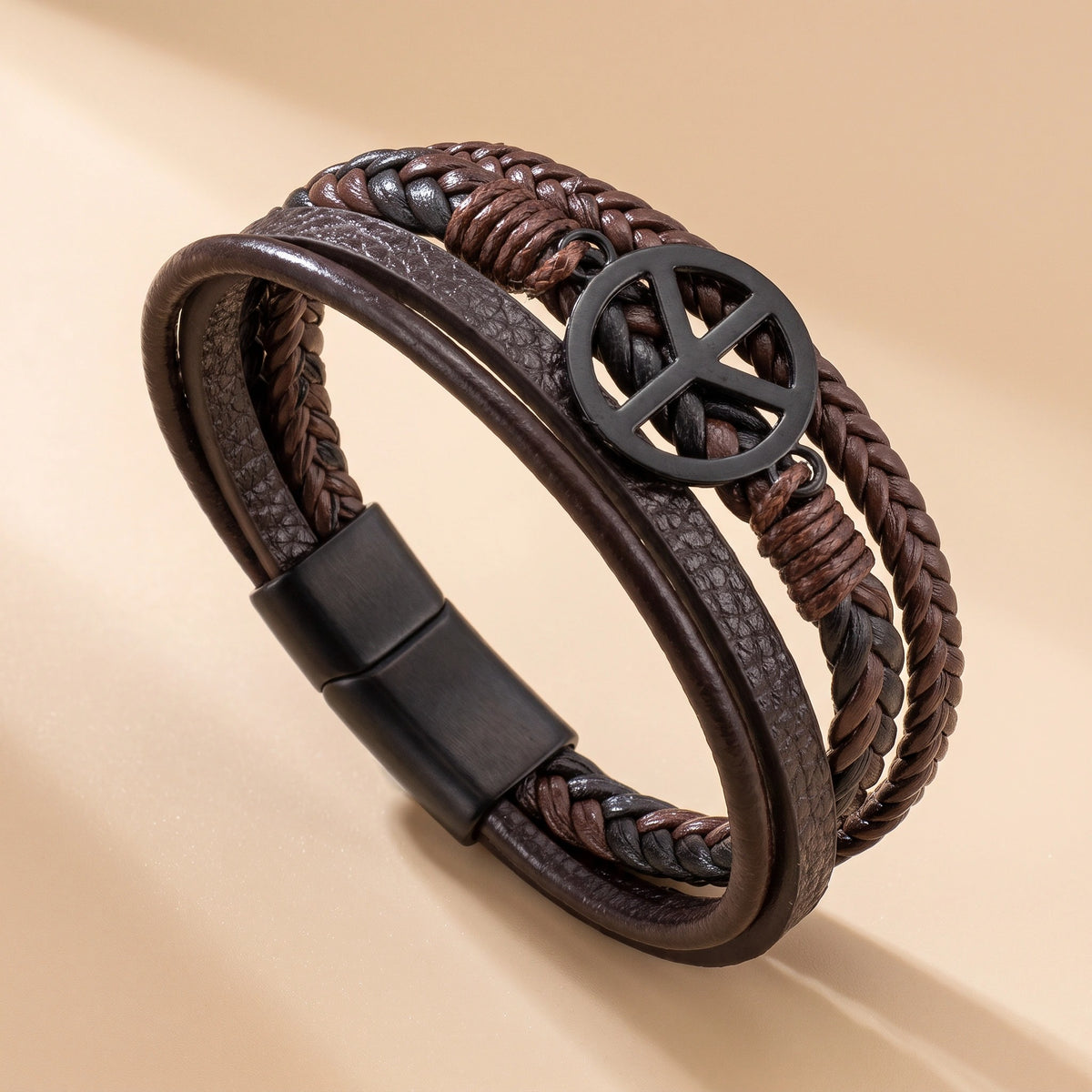 MYKI Stunning Multi Layered Leather Bracelet (MKMBR155)