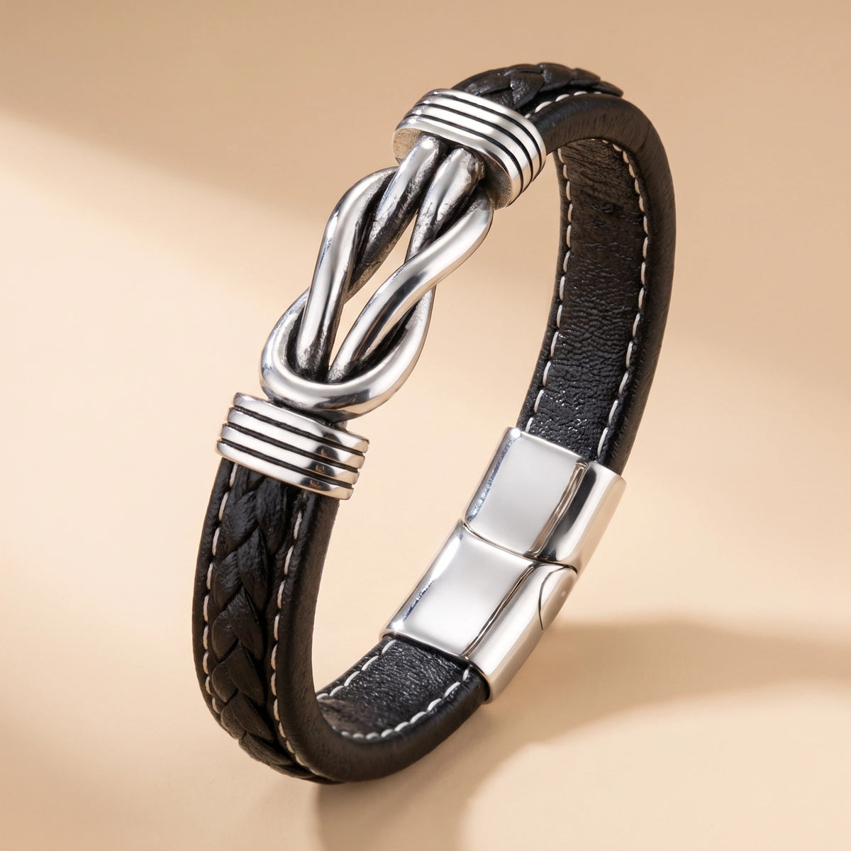 MYKI Sizzling Interloop Leather Bracelet For Men (MKMBR163)