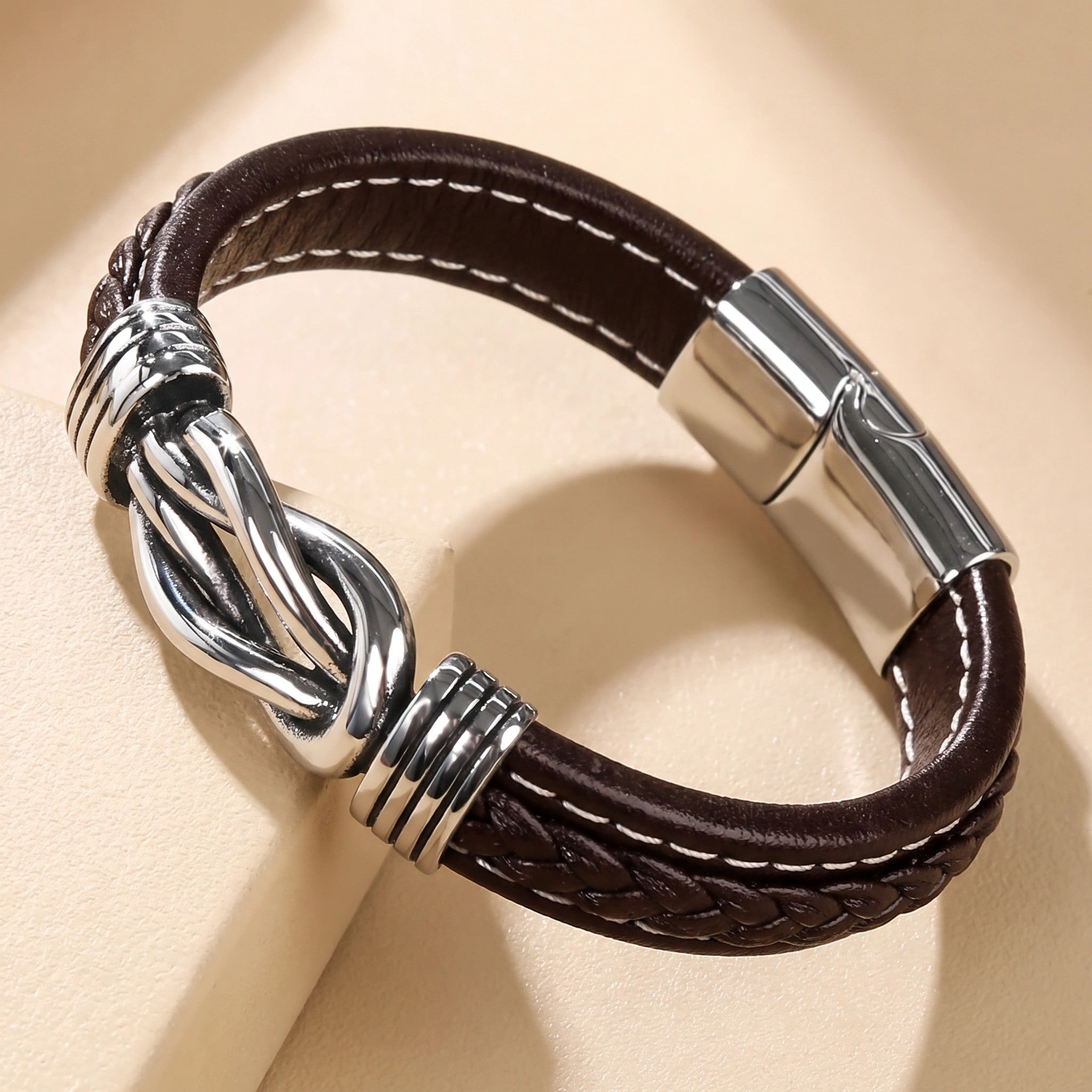 MYKI Sizzling Interloop Leather Bracelet For Men (MKMBR163)