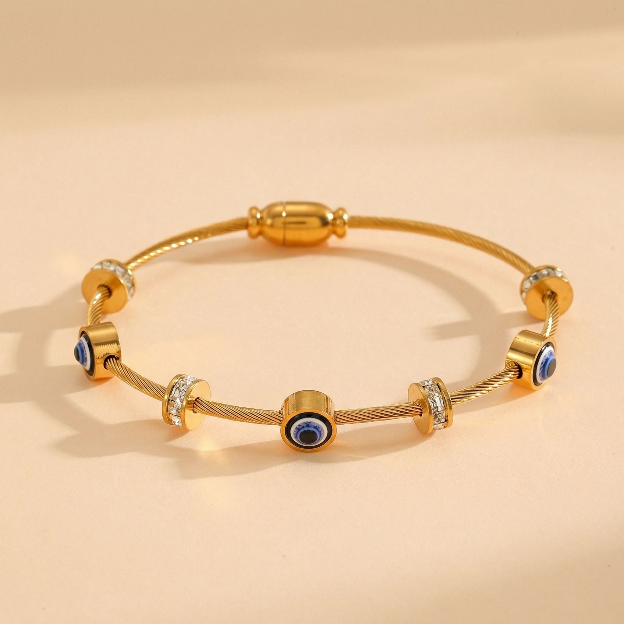 MYKI Gold Evil Eye Charm Bracelet (MKBRAD641G-PRA)