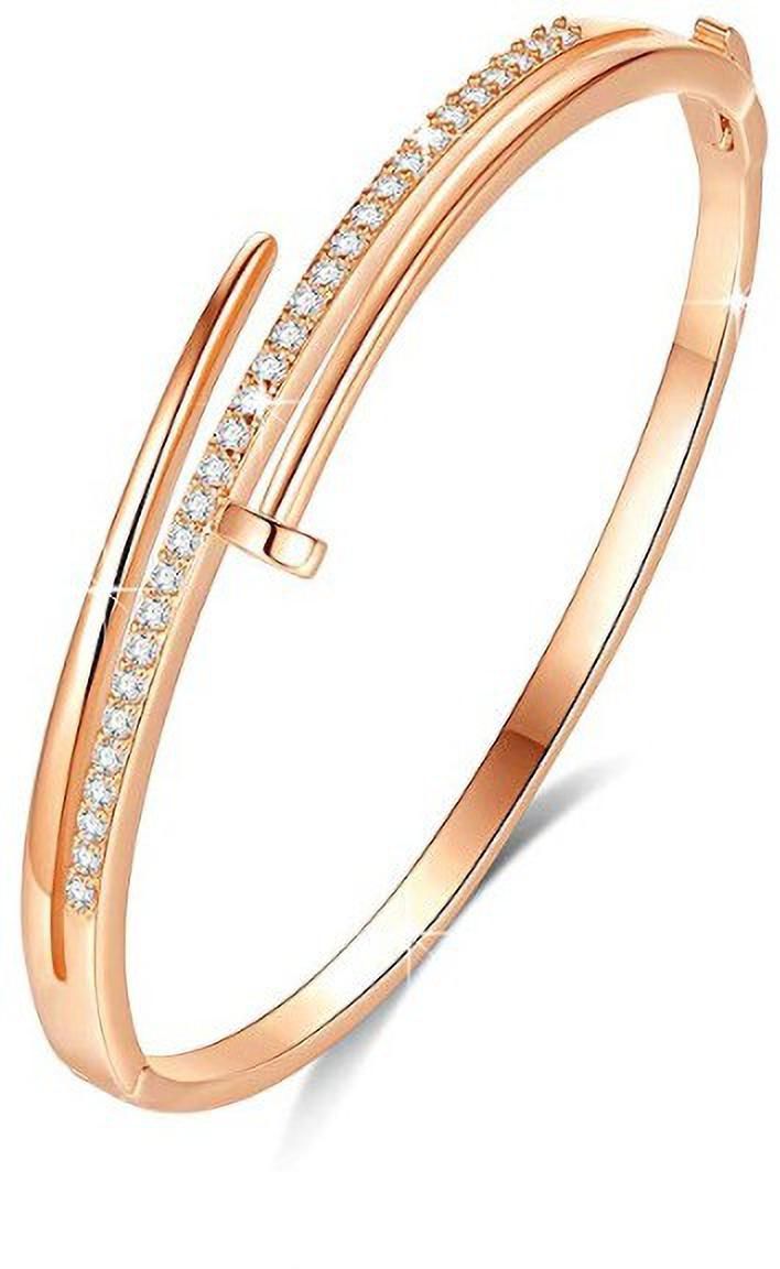 MYKI Rosegold Classic Kada Combo Bracelet (MKBRAD300RG-MKBRAD223RG-MKBRAD292RG)
