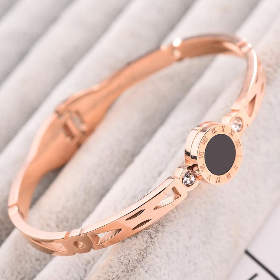 MYKI Stylish Roman Numbers Bracelet (MKBRAD364RG)