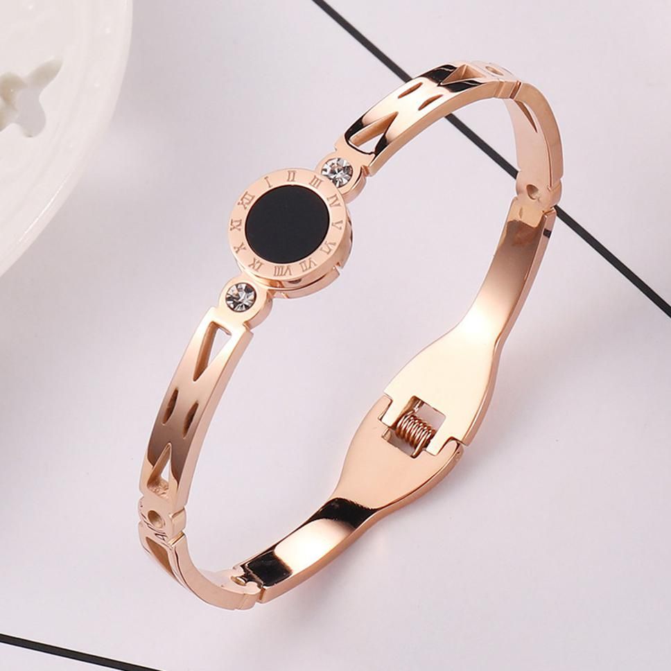 MYKI Stylish Roman Numbers Bracelet (MKBRAD364RG)
