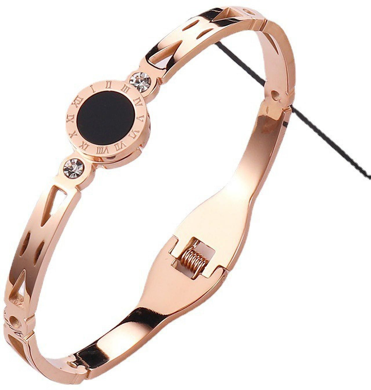 MYKI Stylish Roman Numbers Bracelet (MKBRAD364RG)
