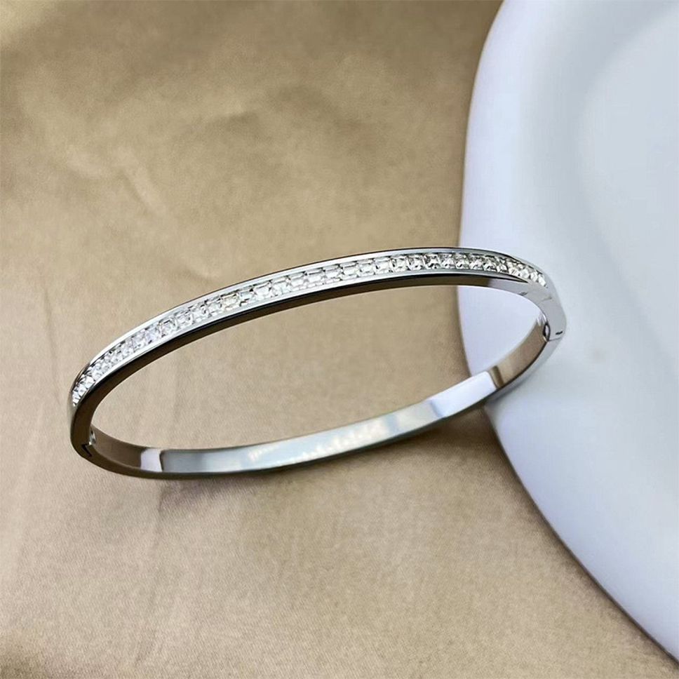 MYKI Amazing Diamond Rosegold plated Kada Bracelet (MKBRAD403S)