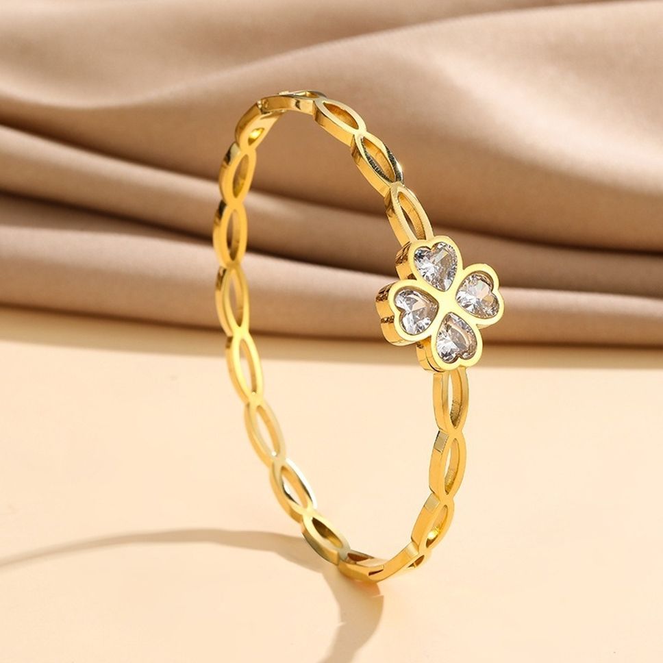 MYKI Flower Shaped Kada Bracelet (MKBRAD409G)