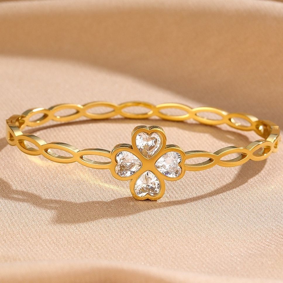 MYKI Flower Shaped Kada Bracelet (MKBRAD409G)