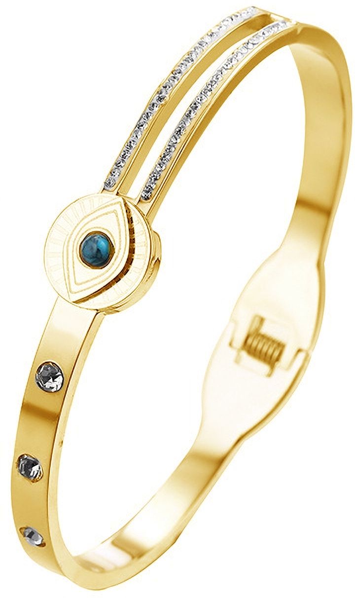 MYKI Fashionable Evil Eye Diamond Kada Bracelet (MKBRAD428)