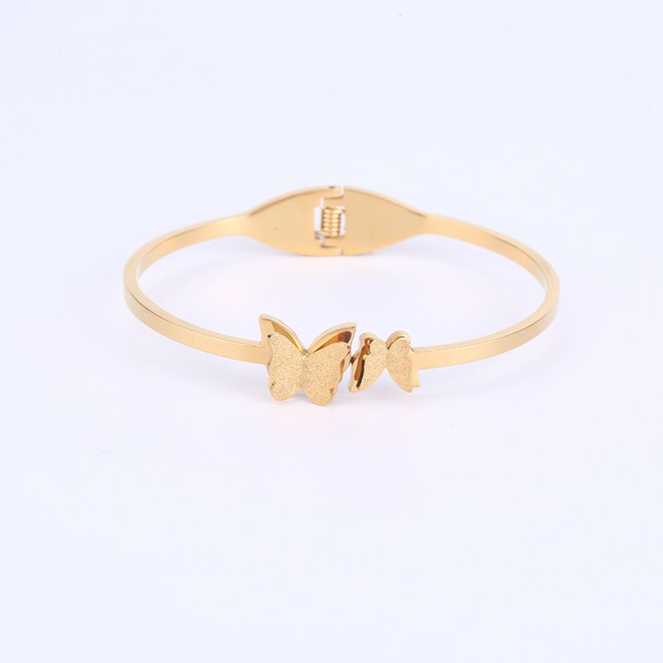 MYKI Butterfly Rose Gold plated Bracelet Kada (MKBRAD446G)
