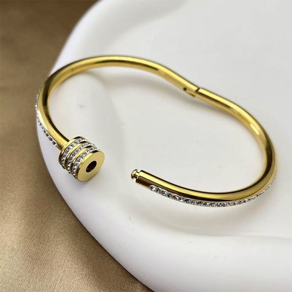MYKI Glamorous Diamond Rose Gold plated Bracelet Kada (MKBRAD447G)