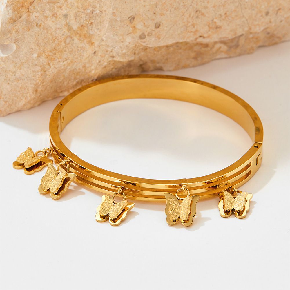 MYKI Gorgeous Butterfly Bracelet (2.4inch diameter) (MKBRAD454RG)