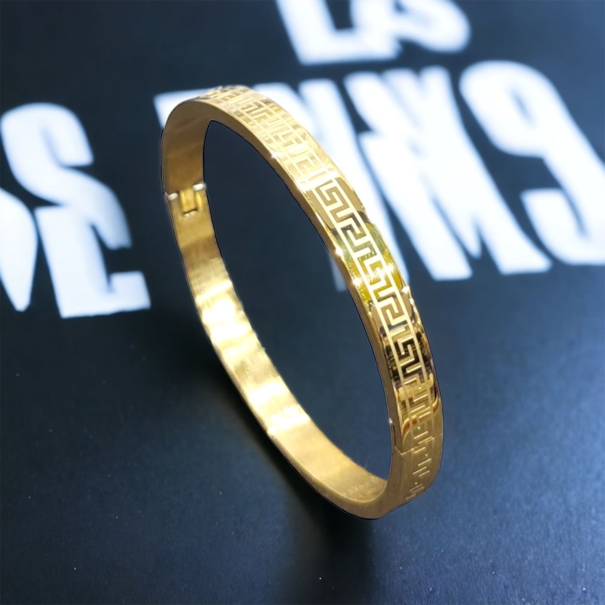 MYKI Astonishing Love Unisex Bracelet (6 mm thickness, 2.4 diameter) (MKBRAD467G-TWIN)